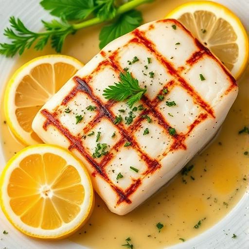 Tilapia a la plancha con salsa de hierbas