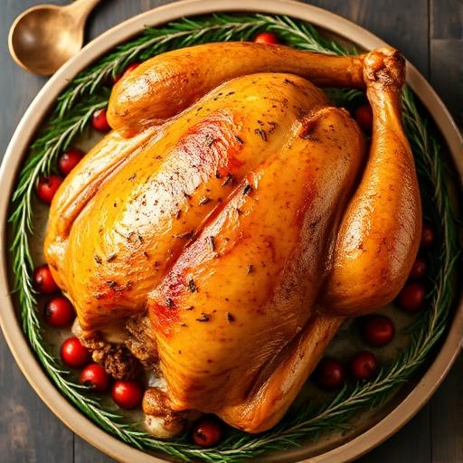 Pavo asado con hierbas
